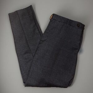 PT Torino 56 Mens Wool Slim‎ Fit Stretch Dress Pants Gray Micro Check Size 40x31